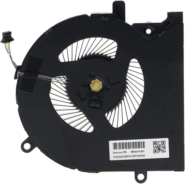Alt view image 3 of 7 - CPU & GPU Cooling Fan for HP Omen 15-EK Series, 7mm Length, 12V DC, 0.6W, 4000RPM, 41dB, Compatible with Laptop