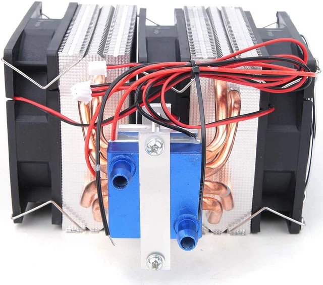 Alt view image 3 of 7 - TANIQIACa DIY Water Cooling System Semiconductor Cooler Device 12V Low Capacity High Efficiency Water Cycle System with Custom Chip and Copper Tubes