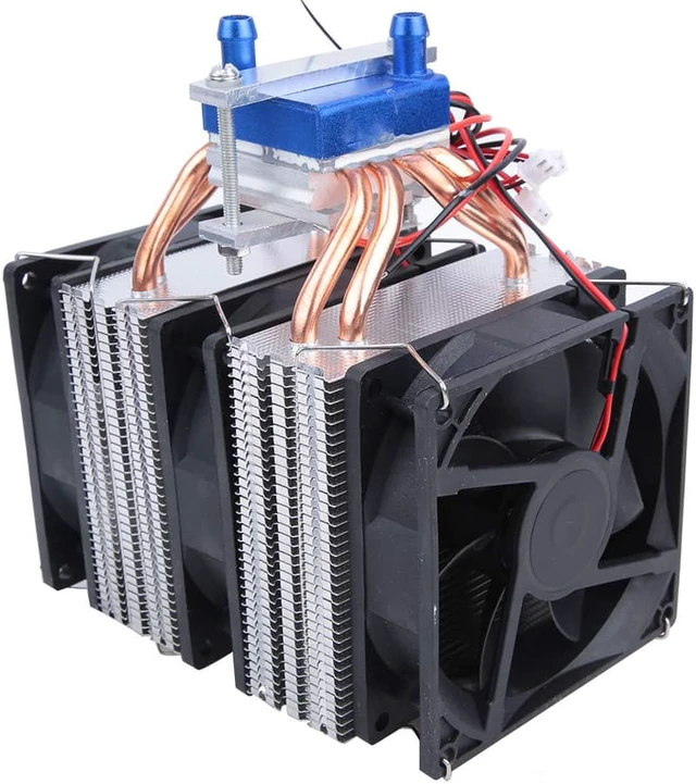 Alt view image 4 of 7 - TANIQIACa DIY Water Cooling System Semiconductor Cooler Device 12V Low Capacity High Efficiency Water Cycle System with Custom Chip and Copper Tubes