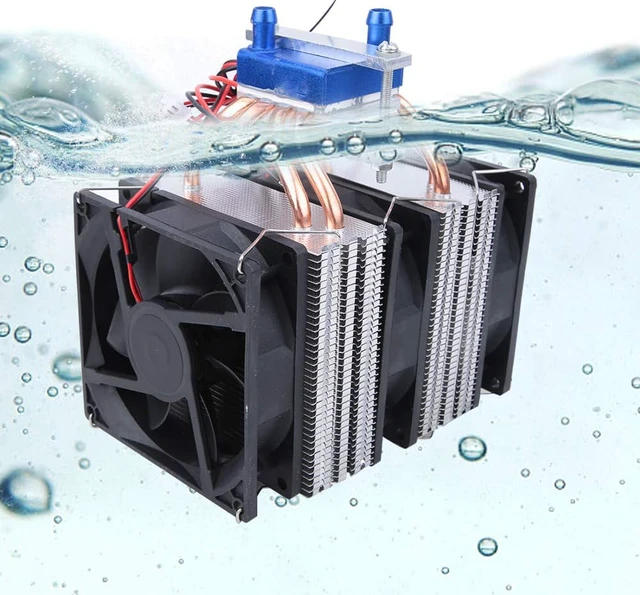 Alt view image 5 of 7 - TANIQIACa DIY Water Cooling System Semiconductor Cooler Device 12V Low Capacity High Efficiency Water Cycle System with Custom Chip and Copper Tubes