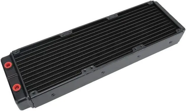 Alt view image 6 of 6 - Yoidesu Water Cooling Radiator,24 Pipes Dual-Layer Radiator,45mm G 1/4 Thread Computer Radiator,Heat Exchanger Radiator with Fan(Black)