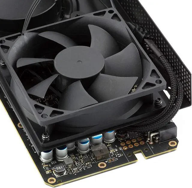 Alt view image 5 of 5 - CRJ 4-Pin PWM GPU Dual Fan Splitter Adapter Cable All Black Sleeved for Graphics Cards