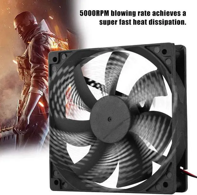 Alt view image 6 of 7 - CPU Cooling Fan,Portable Silent Internal Computer CPU Case Cooling Fan,12CM Computer Cooling Fan,Ultra Low Noise Cooling Fan,Low Power Consumption Computer Cooling Fan
