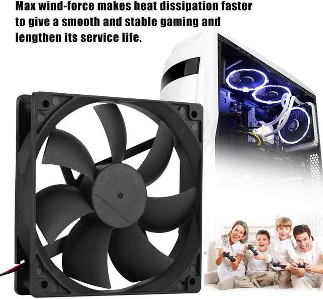 Alt view image 3 of 7 - CPU Cooling Fan,Portable Silent Internal Computer CPU Case Cooling Fan,12CM Computer Cooling Fan,Ultra Low Noise Cooling Fan,Low Power Consumption Computer Cooling Fan