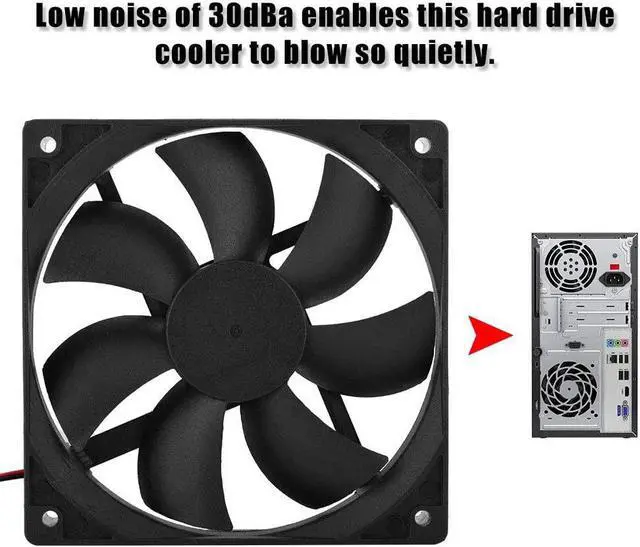 Alt view image 4 of 7 - CPU Cooling Fan,Portable Silent Internal Computer CPU Case Cooling Fan,12CM Computer Cooling Fan,Ultra Low Noise Cooling Fan,Low Power Consumption Computer Cooling Fan