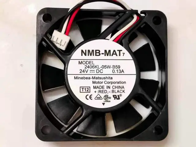 Main image of Jason L Terry 2406KL-05W-B59 NMB 24V 50mm Fan - 6015 0.13A 6CM 3-Wire Inverter Cooling Fan