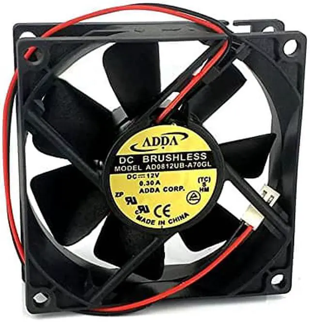 Alt view image 2 of 3 - Original AD0812UB-A70GL 8025 80MM 12V 0.30A 2line Chassis Power Cooling Fan