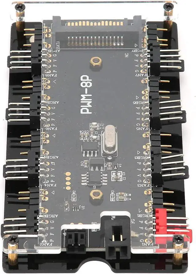 Main image of Case Fan Controller Hub, Wireless Remote RGB Synchronization Function Stable Case Fan Hub, Home Repairing for Computer Cooling Fan DIY Computer