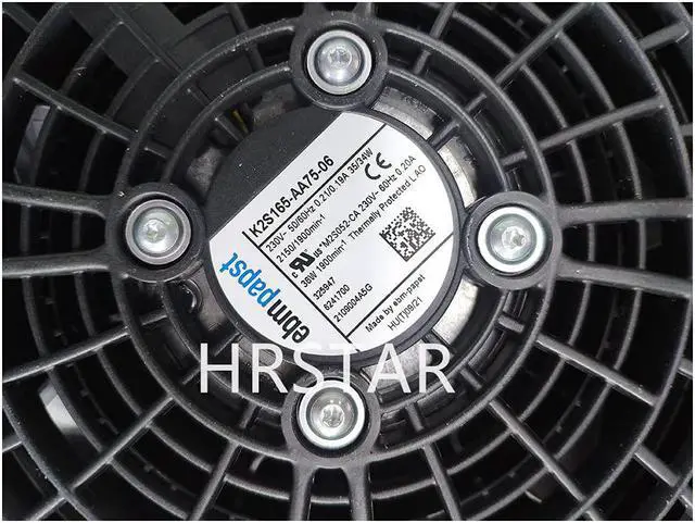 Main image of HRSTAR Original New Ebmpapst K2S165-AA75-06 Inverter Fan 230VAC 35/34W 2150RPM Cabinet Cooling Fan