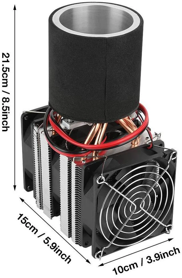 Alt view image 2 of 7 - Semiconductor Refrigerator, DC12V Electronic Semiconductor Refrigeration Semiconductor Cooling System for School Teaching Sample, Liquid Cooling Test