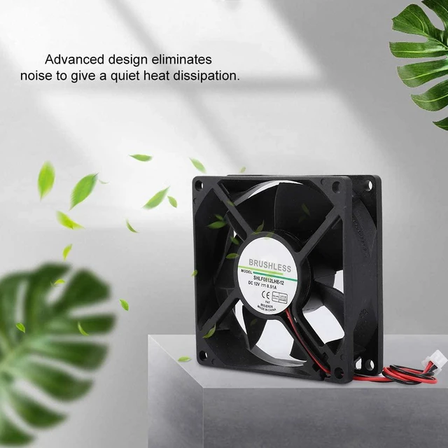 Alt view image 2 of 7 - Computer Case Cooler, PC Case Cooling Fan DC12V 0.51A 8CM 2Pin Large Air Volume Cooling Fan Cooler Water Cooling Fan