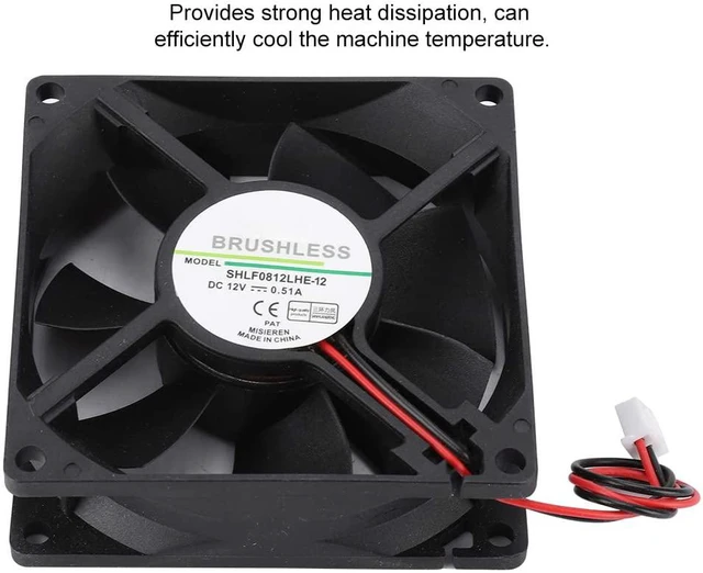 Alt view image 6 of 7 - Computer Case Cooler, PC Case Cooling Fan DC12V 0.51A 8CM 2Pin Large Air Volume Cooling Fan Cooler Water Cooling Fan