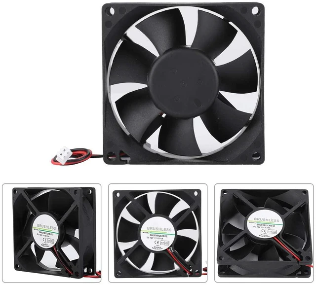 Alt view image 7 of 7 - Computer Case Cooler, PC Case Cooling Fan DC12V 0.51A 8CM 2Pin Large Air Volume Cooling Fan Cooler Water Cooling Fan