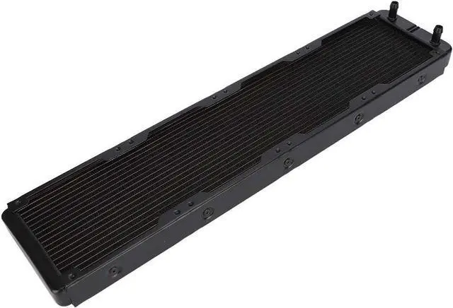 Alt view image 6 of 6 - Computer Water Cooling Radiator 18-Tubes Heat Exchanger Radiator, Metal Heat Exchanger for Professional Electronic Instruments, Black Metal Water Cooling