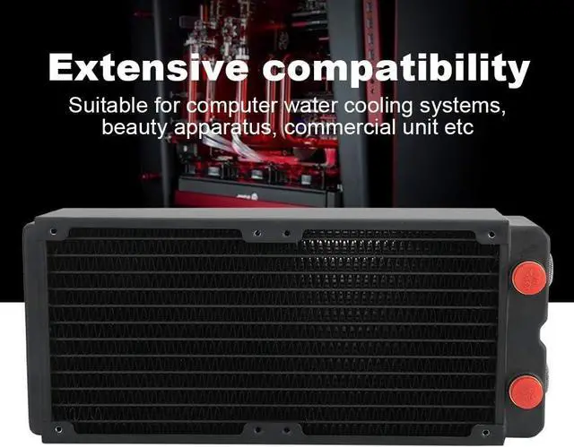 Alt view image 5 of 7 - Computer Water Cooling Accessory 3-Layer Heat Sink Copper Radiator 65MM for PC