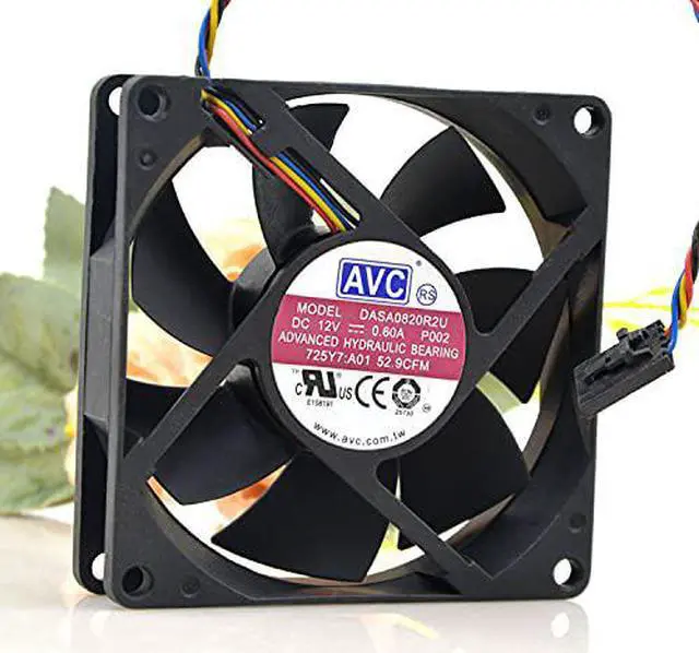 Alt view image 2 of 4 - DASA0820R2U 12V 80mm Fan 12V 0.60A Chassis Cooling Fan