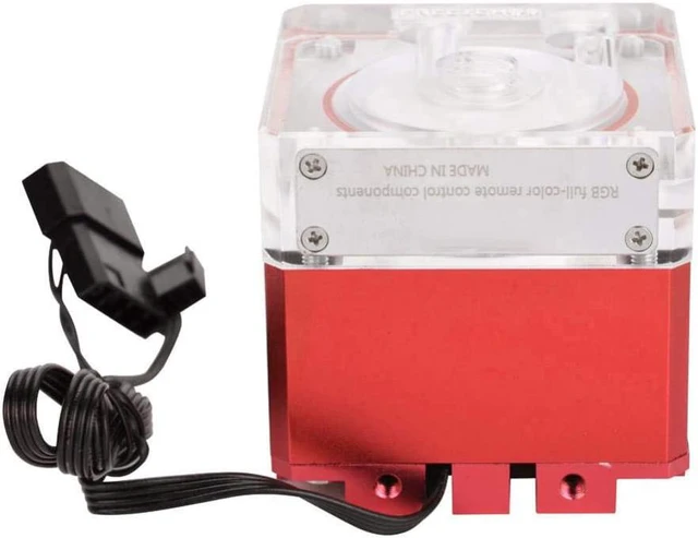 Alt view image 7 of 7 - ASHATA Computer CPU Water Cooling Pump,8W G1/4 Thread Ultra Silent 3000RPM Fast Heat Dissipation Computer Pump,800L/H 3.5 Meters Pump Head PC Pump Tank for PC Water Cooling(red)