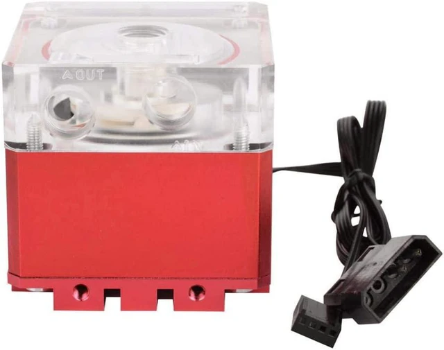 Alt view image 6 of 7 - ASHATA Computer CPU Water Cooling Pump,8W G1/4 Thread Ultra Silent 3000RPM Fast Heat Dissipation Computer Pump,800L/H 3.5 Meters Pump Head PC Pump Tank for PC Water Cooling(red)