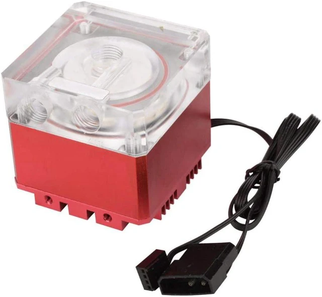 Alt view image 5 of 7 - ASHATA Computer CPU Water Cooling Pump,8W G1/4 Thread Ultra Silent 3000RPM Fast Heat Dissipation Computer Pump,800L/H 3.5 Meters Pump Head PC Pump Tank for PC Water Cooling(red)