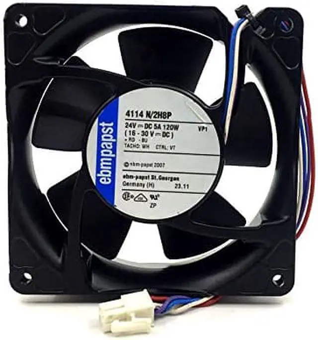 Alt view image 2 of 6 - 4114N/2H8P ebmpapst 24V 120mm Fan - 5A 120W 78DB 4-Wire Cooling Fan
