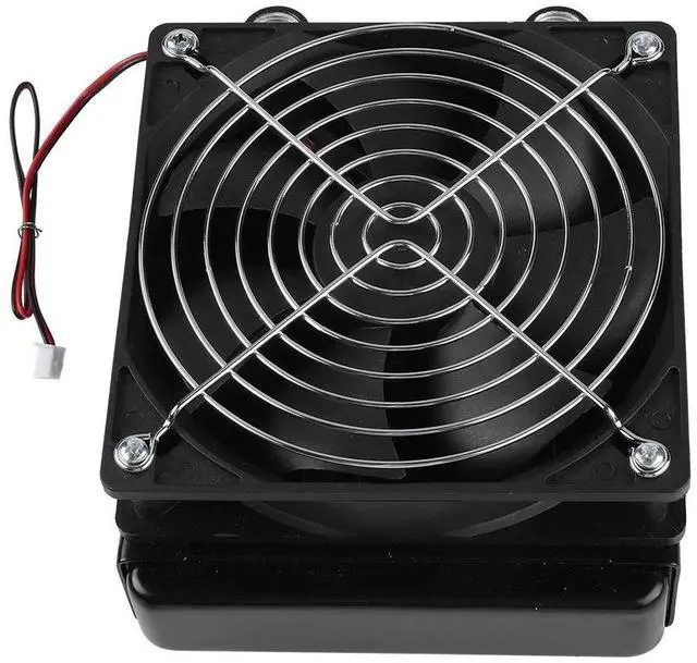Alt view image 2 of 7 - CPU Water Cooling Radiator G1/4 Thread, 18 - Tube Aluminum Heat Exchanger with 120mm Fan for Computer CPU Liquid Cooling, Industrial Control Cabinet and Head (120mm)