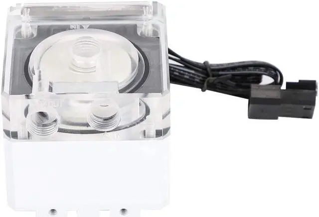 Alt view image 4 of 4 - Luqeeg Computer Water Pump Powerful Heat Dissipation 800LH 3.5 Meters Pump Head for Computer Water Cooling PC Tank 3000RPM (White)