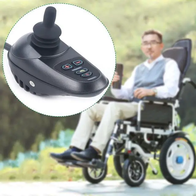 Alt view image 2 of 7 - Joystick Controller, 24V DC Waterproof Electric Power Wheelchair Controller Part Accessories 4 Keys Joystick, Drive Wheelchair Parts LED Command Joystick