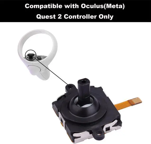 Alt view image 3 of 6 - IKPEK 2Pcs Joystick Replacement for Oculus Quest 2 Controller, Joystick Analog Thumb Stick Repair Kit for Oculus Quest 2 Accessories
