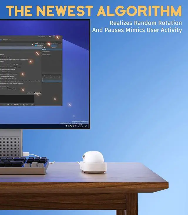 Alt view image 3 of 7 - Mouse Jiggler Undetectable, Automatic Mouse Mover Device for Computer Laptop Awakening, No Software & Driver with ON/Off Switch Mouse Shaker, Work from Home Must Haves (Flower)