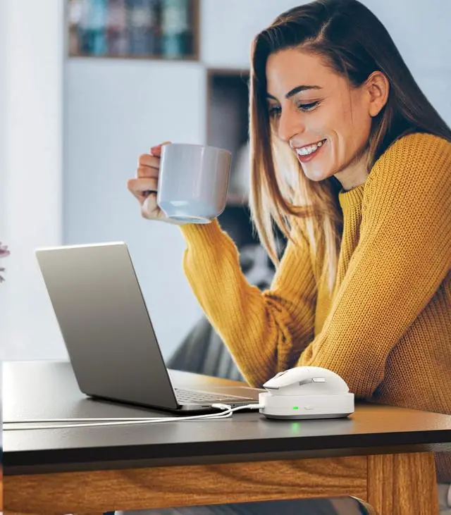 Alt view image 6 of 7 - Mouse Jiggler Undetectable, Automatic Mouse Mover Device for Computer Laptop Awakening, No Software & Driver with ON/Off Switch Mouse Shaker, Work from Home Must Haves (Flower)