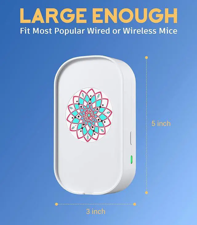 Alt view image 7 of 7 - Mouse Jiggler Undetectable, Automatic Mouse Mover Device for Computer Laptop Awakening, No Software & Driver with ON/Off Switch Mouse Shaker, Work from Home Must Haves (Flower)