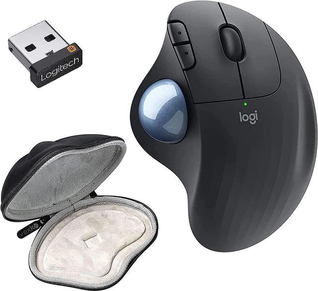 Kontinent Bekostning inden længe Bundle Logitech Ergo M575 Wireless Trackball Mouse (Graphite) Bluetooth,  USB + Vexko Mouse Travel Case Compatible with Logitech Ergo M575 / M570  (Black) Keyboards - Newegg.com