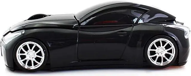 Alt view image 3 of 7 - ECOiNVA Wireless Sports Car Mouse Desktop Laptop Computer Optical Mouse Mice AAA Battery Nano USB 2.4GHz Gaming Mouse (Black)