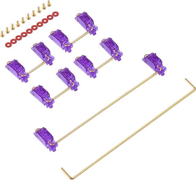 DUROCK V2 PCB Mount Screw in Stabilizers, Game Boy Purple GBP Keyboard  Stabilizers with 2u 6.25u 7u Wires, Keycap Stabilizers Mechanical Keyboard 