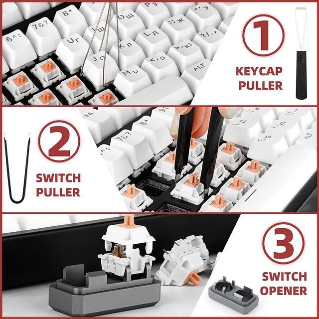 Alt view image 4 of 7 - Keyboard Lube Kit JRX 205G0 0.53oz/15g for Mechanical Lube, Switch Opener MX Kailh Gateron Switch,Keyboard Tools with Keycap Puller (RJ-074)