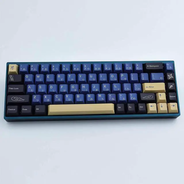 Alt view image 2 of 7 - Hyekit PBT Keycaps 119 Keys Blue Samurai Keycaps Dye-Sublimation Ninja PBT Keycap Set Cherry Profile Custom Keycaps for Cherry Gateron MX Switches Mechanical Keyboards US Layout
