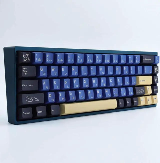 Alt view image 3 of 7 - Hyekit PBT Keycaps 119 Keys Blue Samurai Keycaps Dye-Sublimation Ninja PBT Keycap Set Cherry Profile Custom Keycaps for Cherry Gateron MX Switches Mechanical Keyboards US Layout