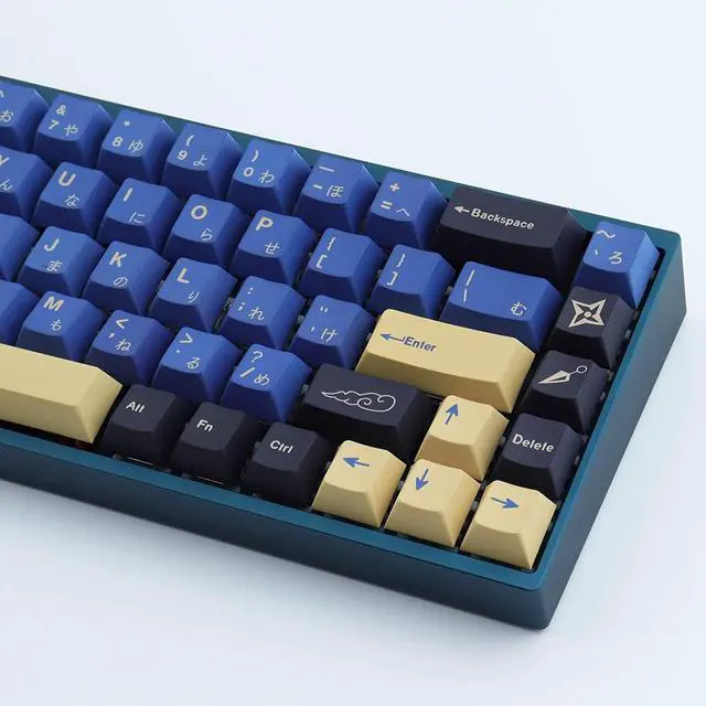 Alt view image 4 of 7 - Hyekit PBT Keycaps 119 Keys Blue Samurai Keycaps Dye-Sublimation Ninja PBT Keycap Set Cherry Profile Custom Keycaps for Cherry Gateron MX Switches Mechanical Keyboards US Layout