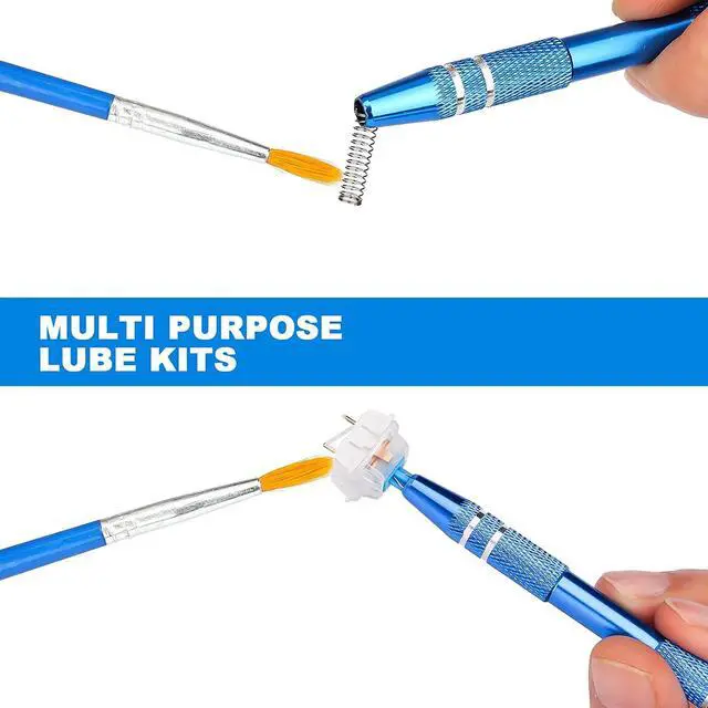 Alt view image 4 of 6 - SAVITA 5pcs Mechanical Keyboard Switch Puller Set, Keycap Switch Remover Opener Kit Keyboard Cleaner Tool Including Key Caps Puller, Switch Clamp, Stem Holder, Lube Pens (Blue)