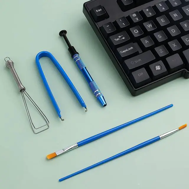 Alt view image 6 of 6 - SAVITA 5pcs Mechanical Keyboard Switch Puller Set, Keycap Switch Remover Opener Kit Keyboard Cleaner Tool Including Key Caps Puller, Switch Clamp, Stem Holder, Lube Pens (Blue)