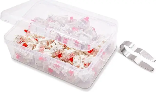 Alt view image 3 of 5 - (Gaote) Switches 3 Pin RGB DIY Replaceable Key Switches for Mechanical Gaming Keyboard (65Pieces) (Red)