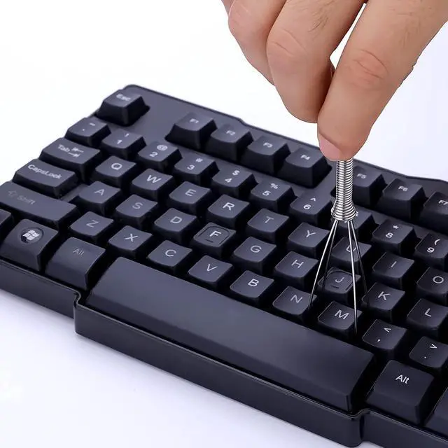 Alt view image 5 of 7 - SAVITA Mechanical Keyboard Switch Puller Set, Keycap Remover Kit Keyboard Cleaner Tool Including Keycap Puller, Switch Clamp, Stem Holder, Lube Pen-Easy to Pull (Blue, Yellow)
