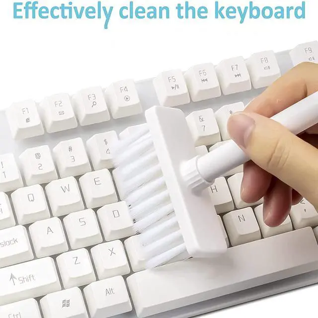 Alt view image 5 of 7 - Multi-Function 5 in 1 Keyboard Brush Cleaner Kit Bluebooth Earphone Soft Brush Cleaning Tools Computer Keycap Puller Dust Remover Keyboard Brushes for Cleaning PC Laptop Airpods Pro Earbud Camera Lens