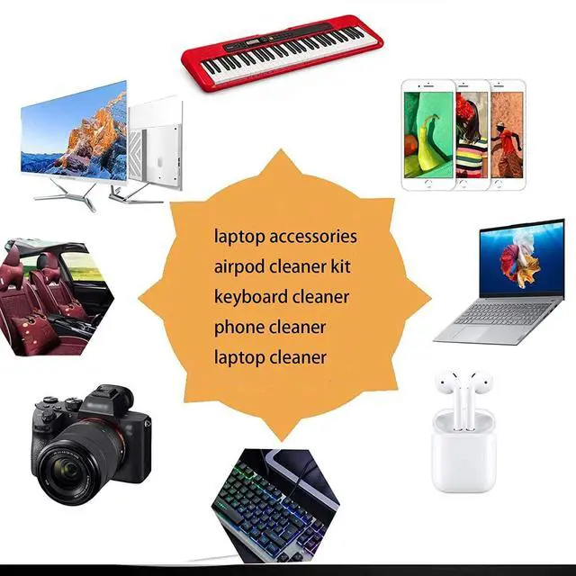 Alt view image 7 of 7 - Multi-Function 5 in 1 Keyboard Brush Cleaner Kit Bluebooth Earphone Soft Brush Cleaning Tools Computer Keycap Puller Dust Remover Keyboard Brushes for Cleaning PC Laptop Airpods Pro Earbud Camera Lens
