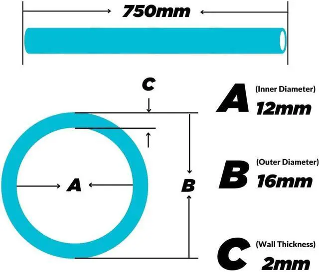 Alt view image 3 of 3 - PrimoChill 12mm ID x 16mm OD Rigid Acrylic/PMMA Tubing - 750mm Length, Made with Premium Materials, Perfect Hardline for PC Watercooling, Packaged in the USA - 4 Pack - Clear