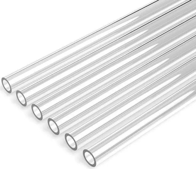 Main image of PrimoChill 10mm ID x 14mm OD Rigid PETG Tubing - 750mm Length (RTP14M-630), Made with Premium Materials, Excellent Beginner Hardline for PC Watercooling, Made in the USA - 6 Pack - Clear