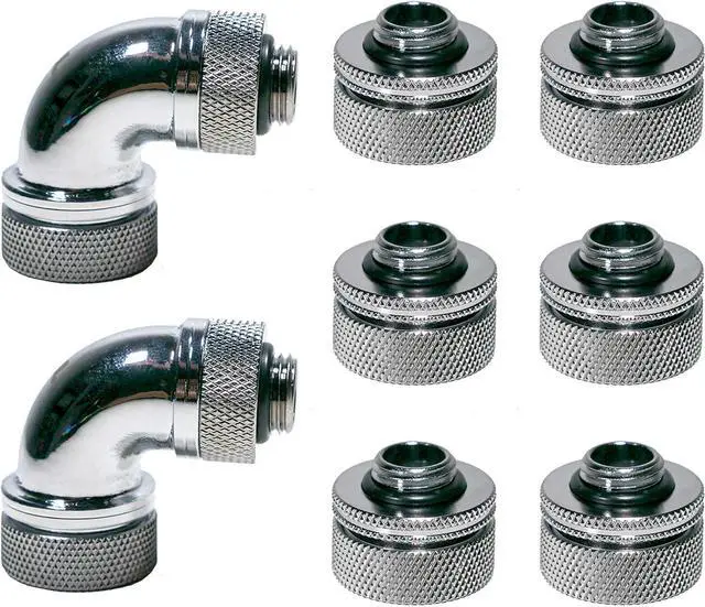 Main image of Thermaltake Pacific DIY 16mm OD PETG Compression Fitting Kit Chrome - CL-W260-CU00SL-A