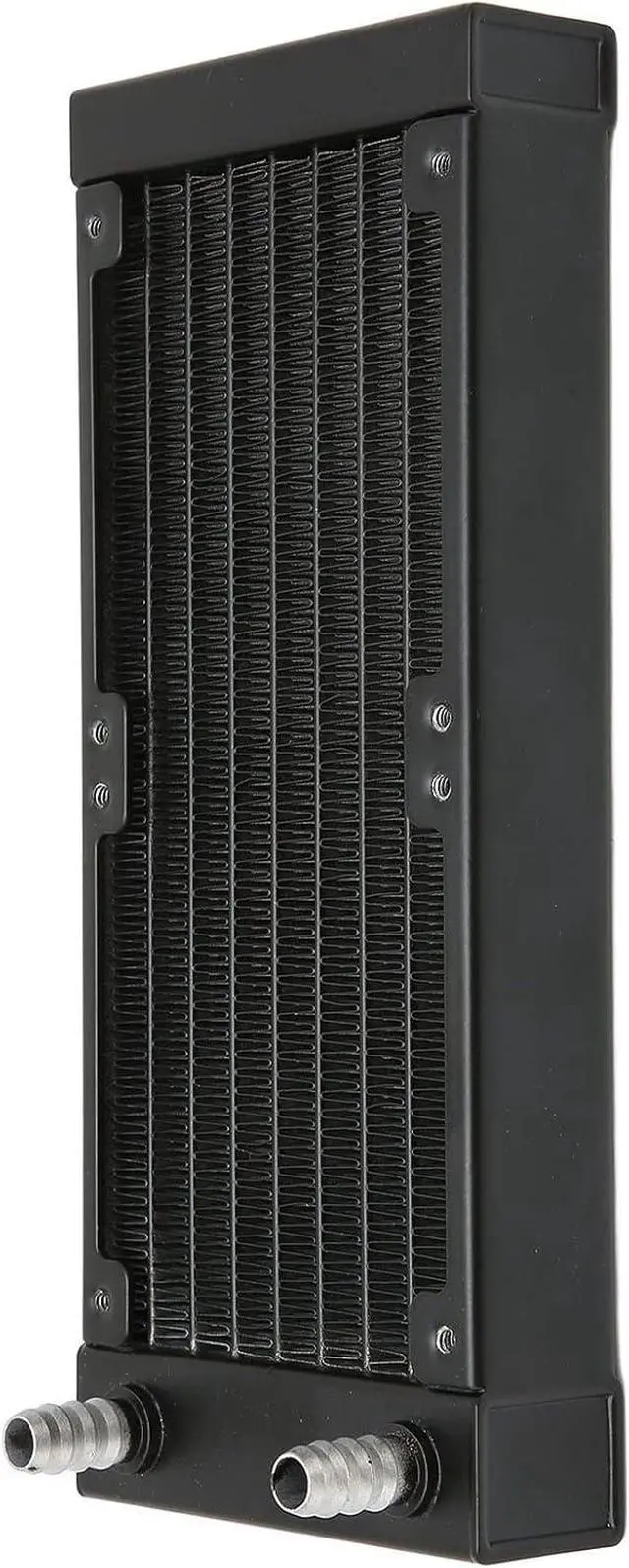 Alt view image 6 of 6 - Aluminum Water Cooling Radiator 8 Pipes 9.5mm Faucet Dual Fans Heat Exchanger Screws Computer Printer