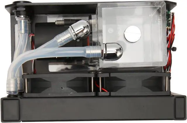 Alt view image 5 of 7 - 12V Water Cooling Pump, Aluminium Alloy Shell, Dual Cooling Fans, Fast Waterflow, Easy Installation for Industry, 4000RPM Fan, 300ML Water Tank