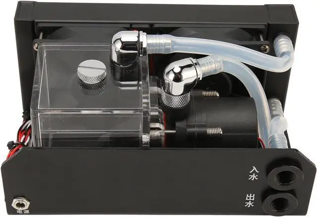 Alt view image 4 of 7 - 12V Water Cooling Pump, Aluminium Alloy Shell, Dual Cooling Fans, Fast Waterflow, Easy Installation for Industry, 4000RPM Fan, 300ML Water Tank